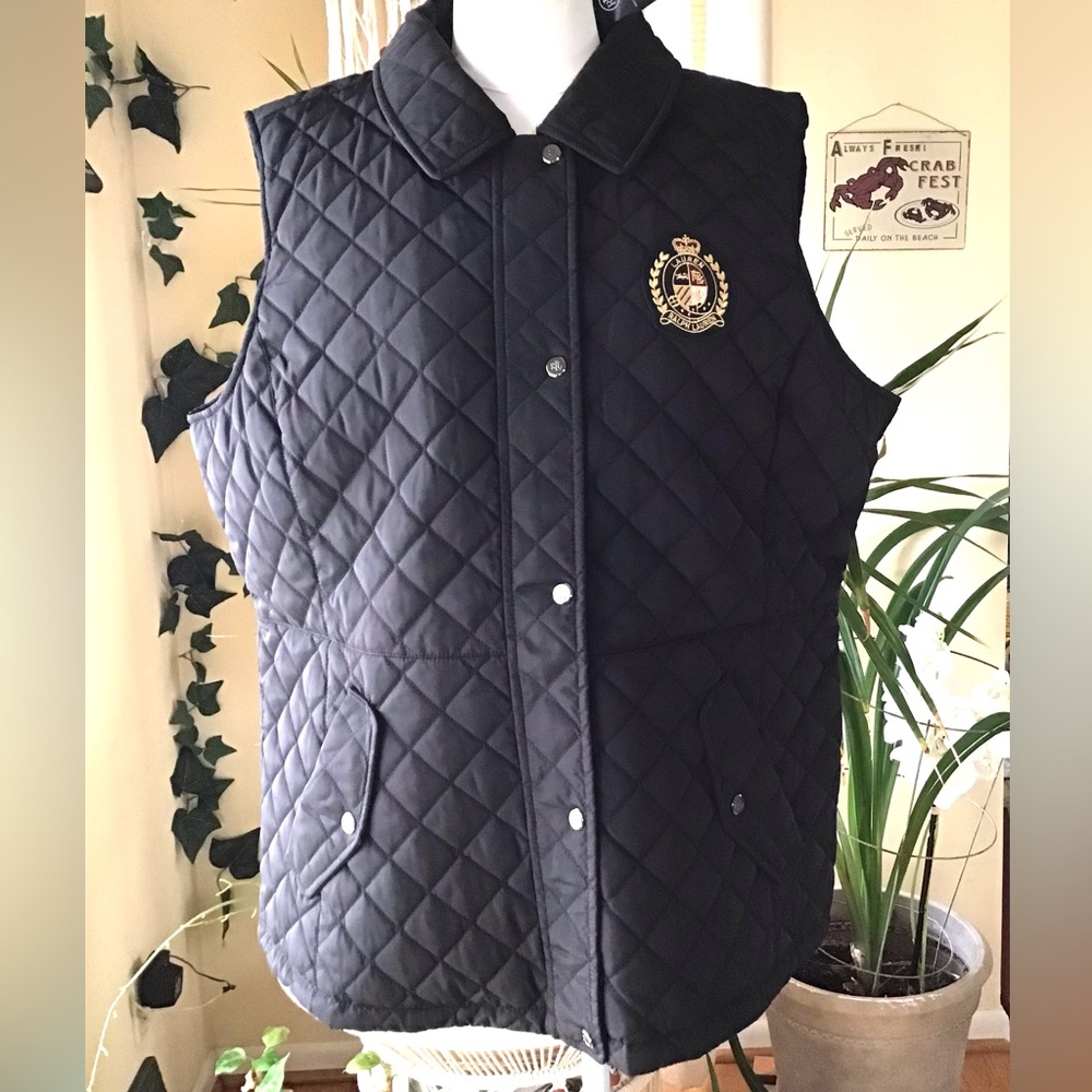 Lauren Ralph Lauren Black Vest  Size L